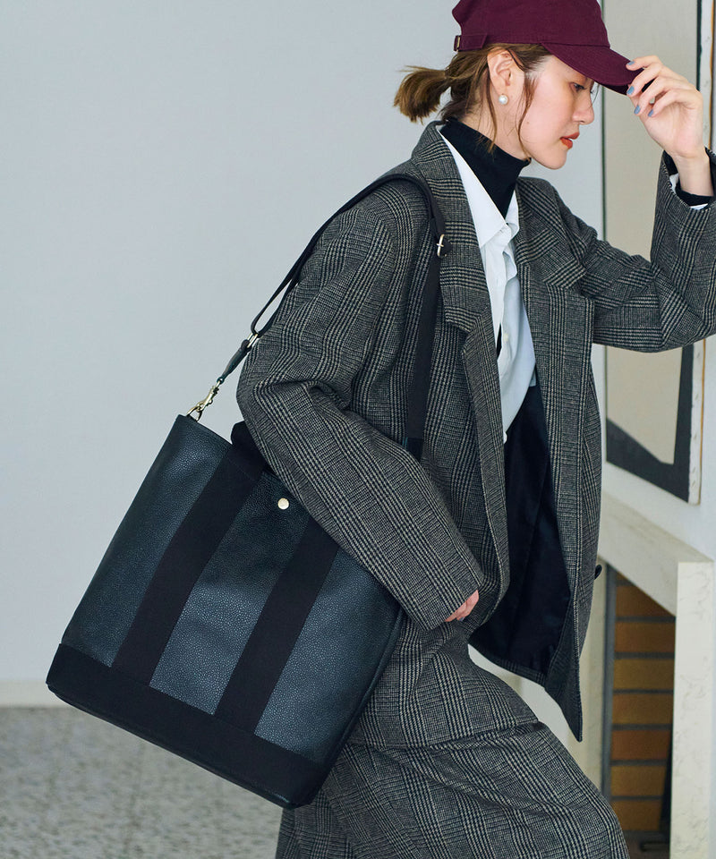 SCOTCH GRAIN スコッチグレイン 縦型トート バッグ L（ショルダー付き