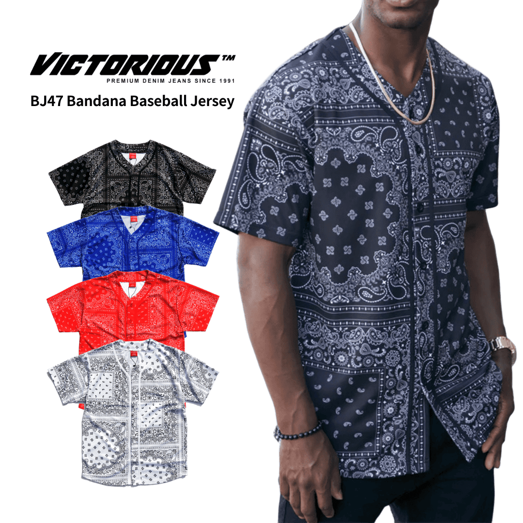 今期NO.1推し!!! バンダナ柄ベースボールシャツが登場!! VICTORIOUS LA