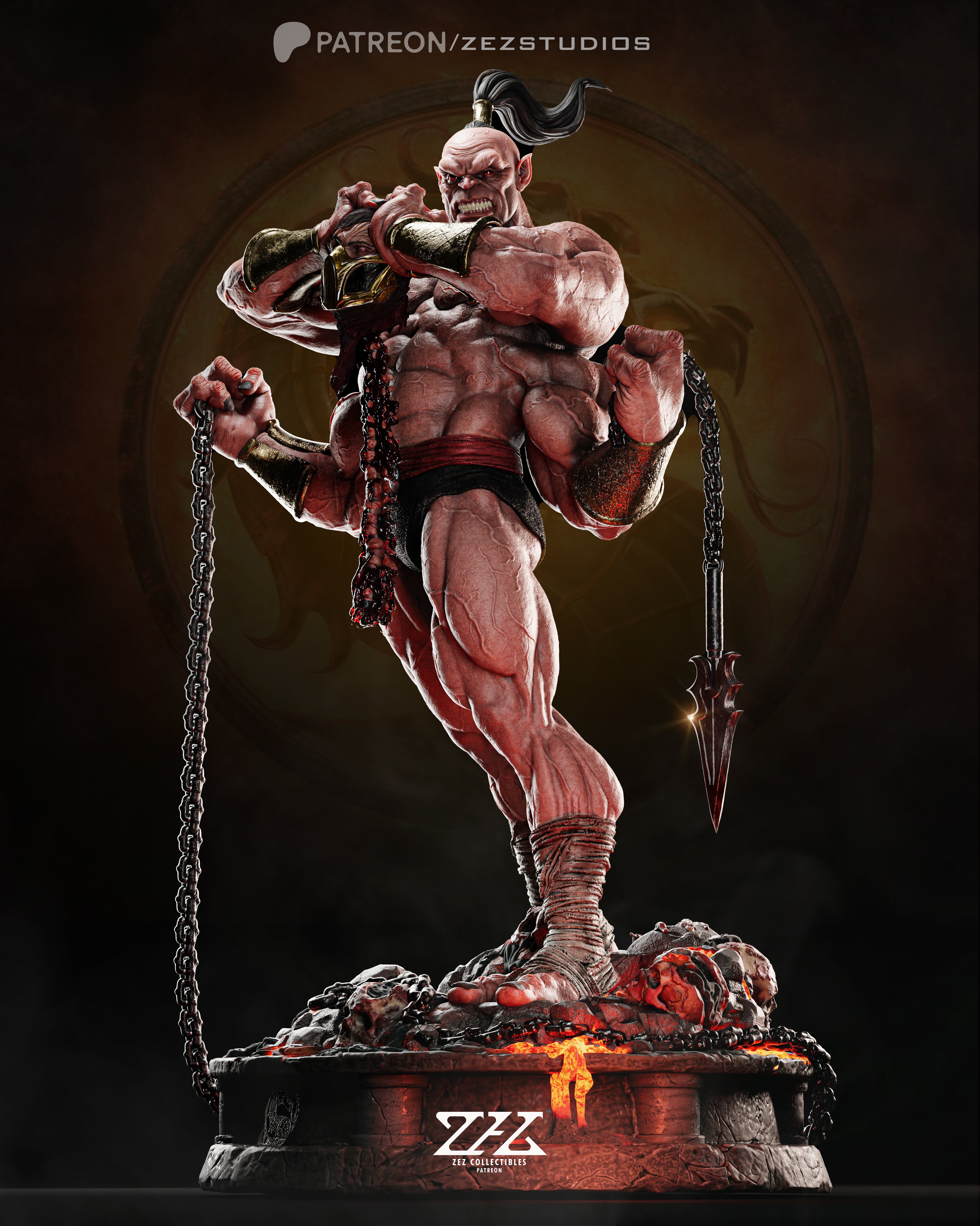 Goro Resin Figure Model Kit | Mortal Kombat | ZeZ Studios