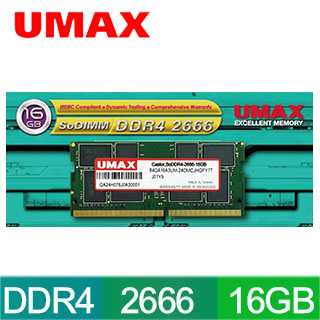 UMAX DDR4-2666 16GB (1024x8) 筆記型記憶體- PChome 24h購物