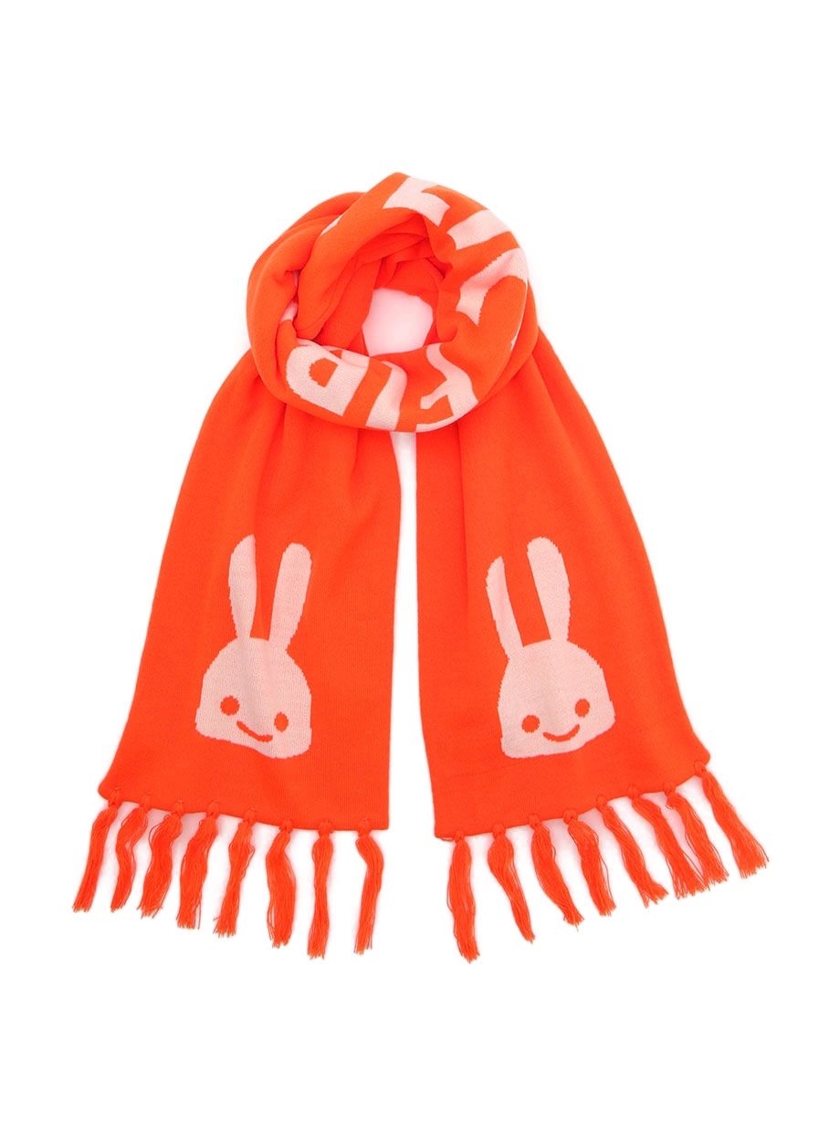 蛍光色のアクリル100%マフラー｜ウサギがいる｜CUNE ONLINE STORE