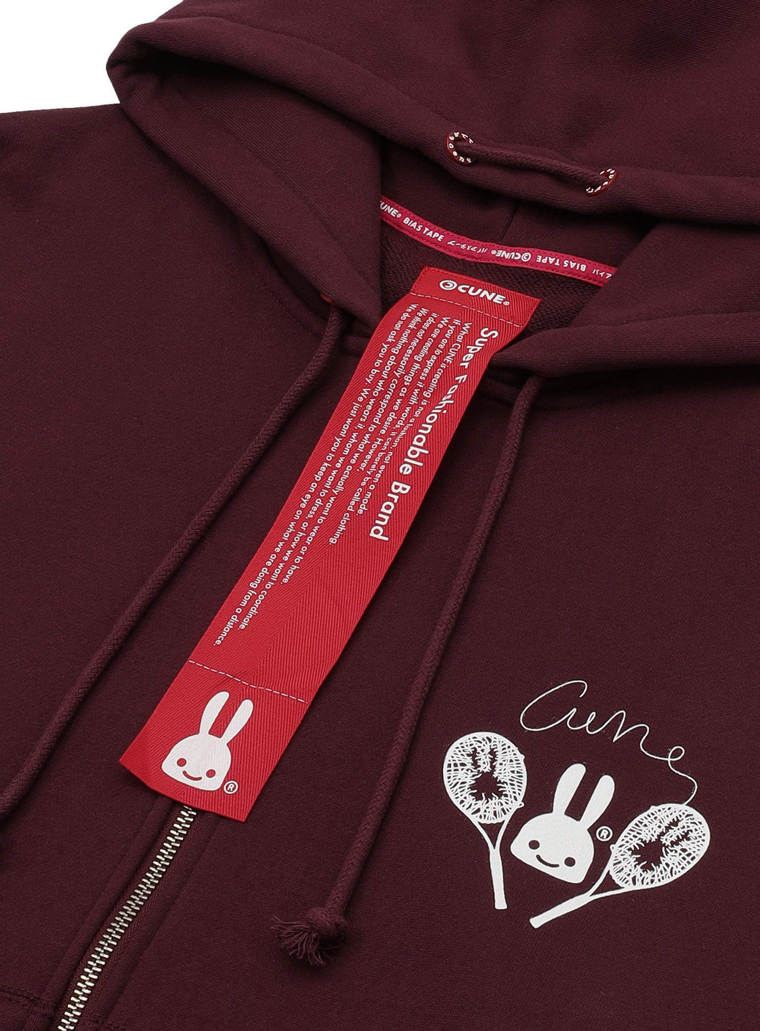 ヘヴィウェイトジップビッグパーカー ウサギテニス｜ウサギがいる