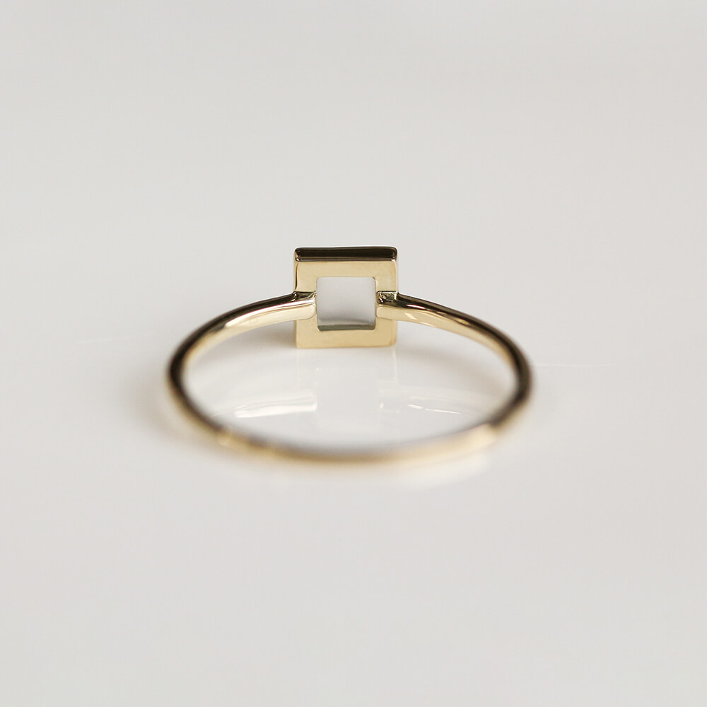 ○cui-cui K10 アメジスト・ムーンストーン リング ○cui-cui K10