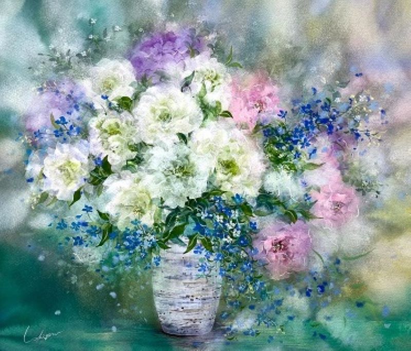 滲みと重ね塗りを生かした新たな技法 ガッシュ水彩画｜港北カルチャー