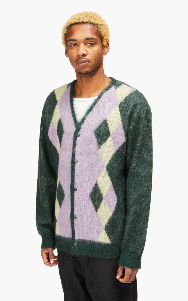 Needles Mohair Cardigan Diamond Green