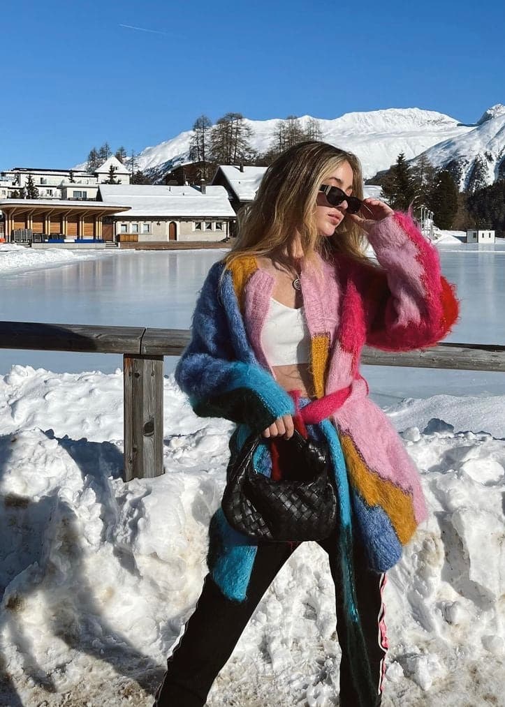 OVERSIZED BELTED MOHAIR CARDIGAN | CULT MIA | Lalo