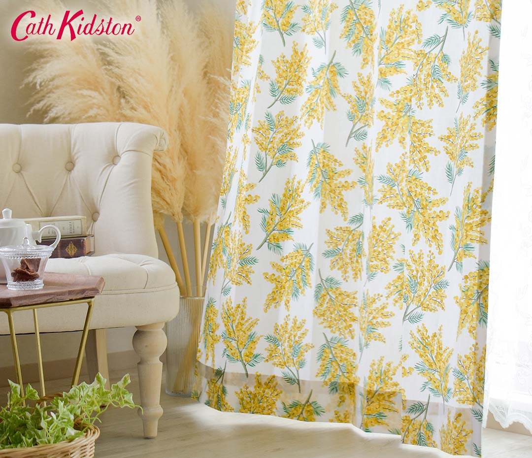 爽やかでいて落ち着いた上品なデザイン「ミモザフラワー」 | カーテン