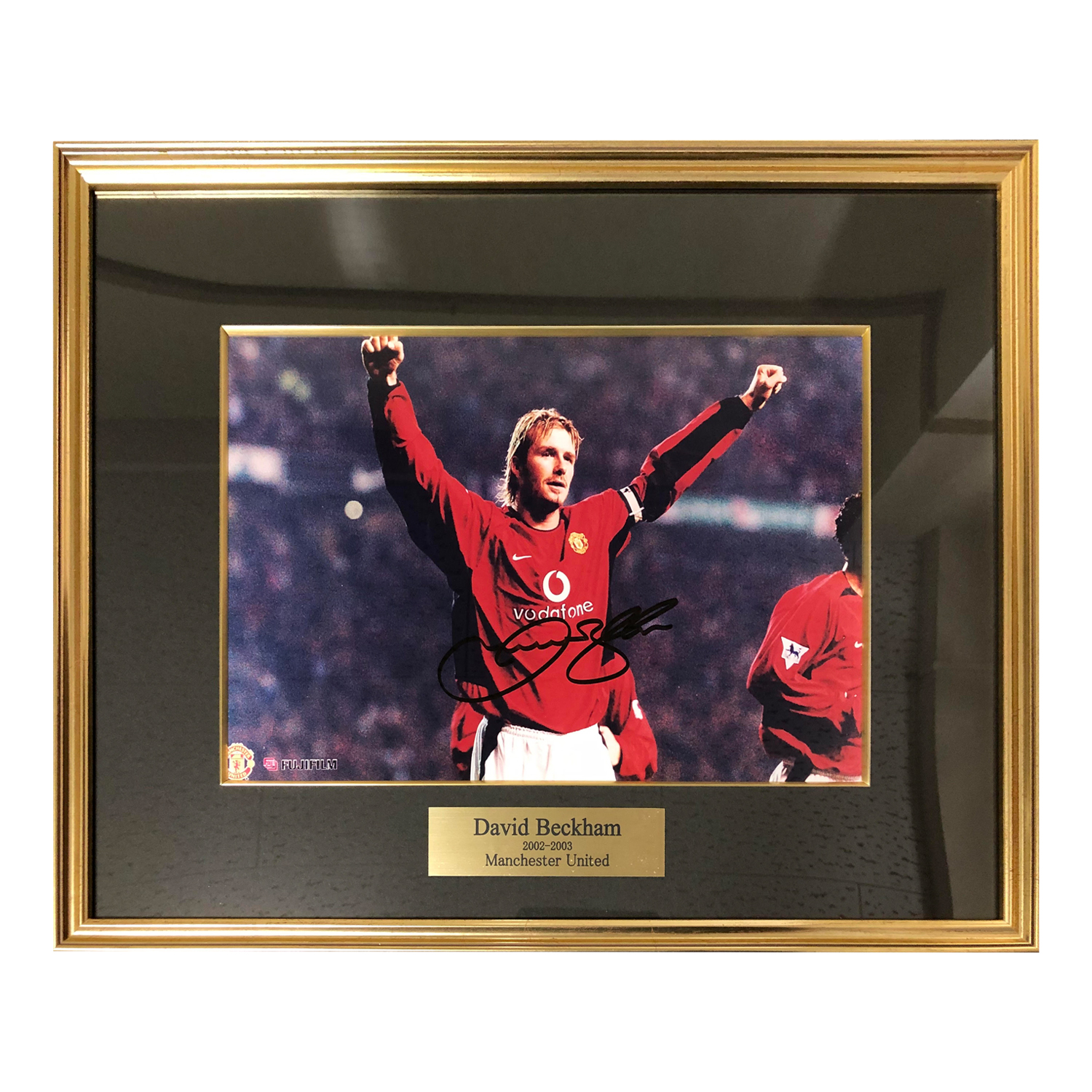 CuriosX / デイビット・ベッカム直筆サイン入り額装フォト2002-2003