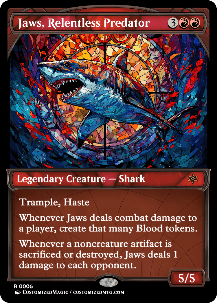 Jaws, Relentless Predator | Magic The Gathering Proxy Cards