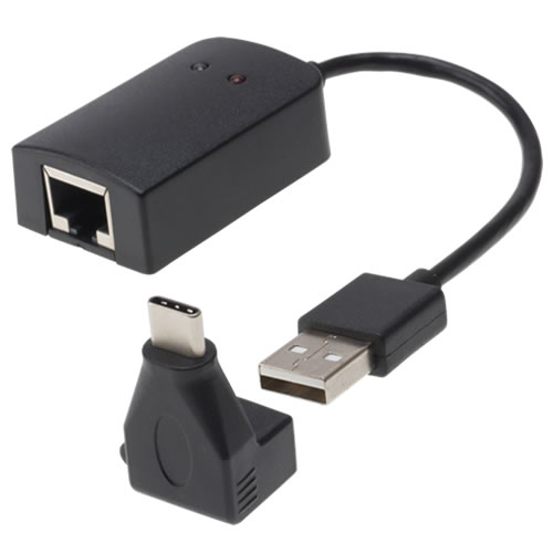 CYBER・USB A to Type-C変換コネクター付き有線LANアダプター（SWITCH