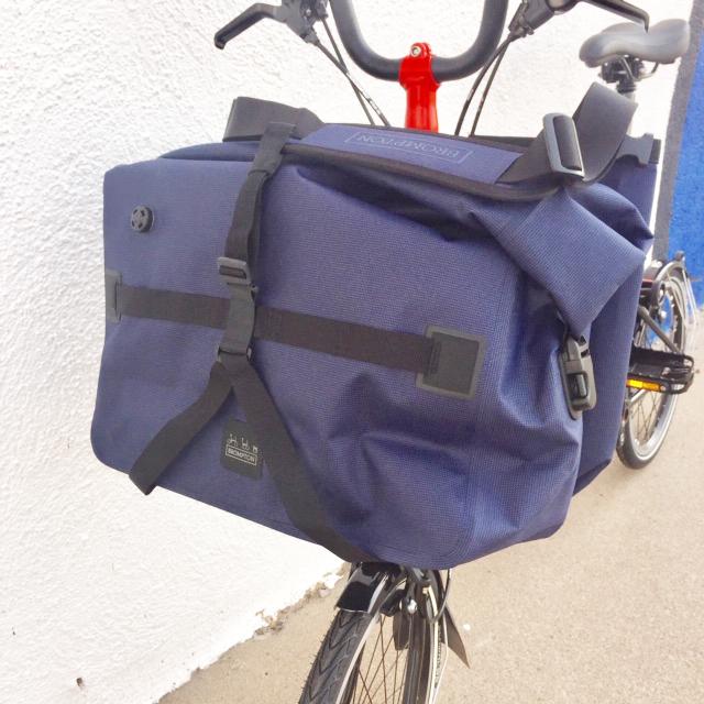 Brompton Navy Borough Waterproof Front Bag Large | Cycle To-Go