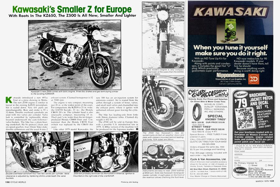 Kawasaki's Smaller Z For Europe | Cycle World | MARCH 1979