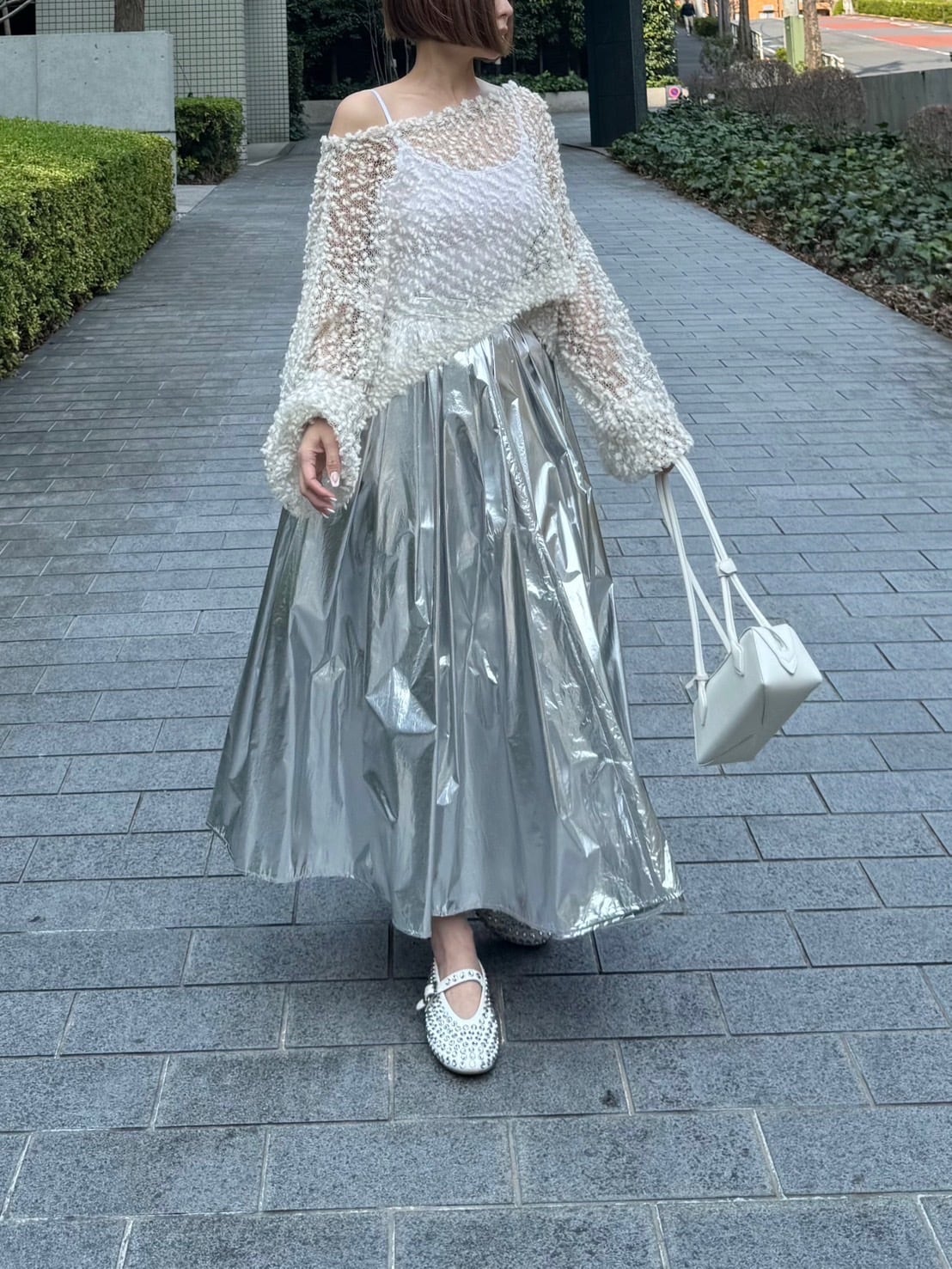 Lionn metallic flared skirt｜Cygne(シーニュ) 公式サイト