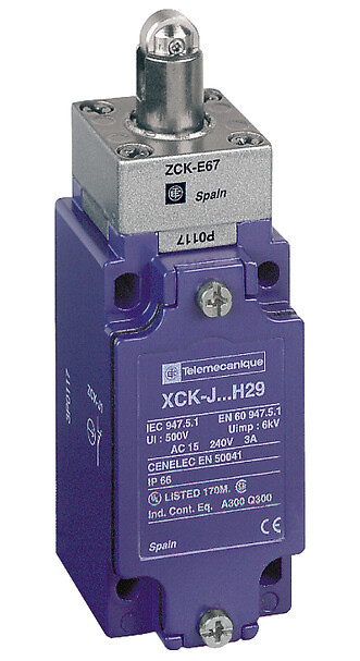 XCKJ567H29 - Limit switch, XC Standard, XCKJ, steel roller plunger