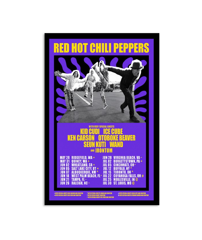 Red Hot Chili Peppers 2024 Unlimited Love Tour Poster | Custom