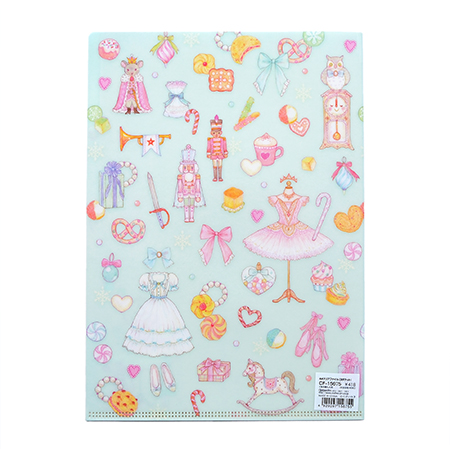 バレエ・ダンス用品のミルバ / CF15675 クリアファイルA4 3ポケット