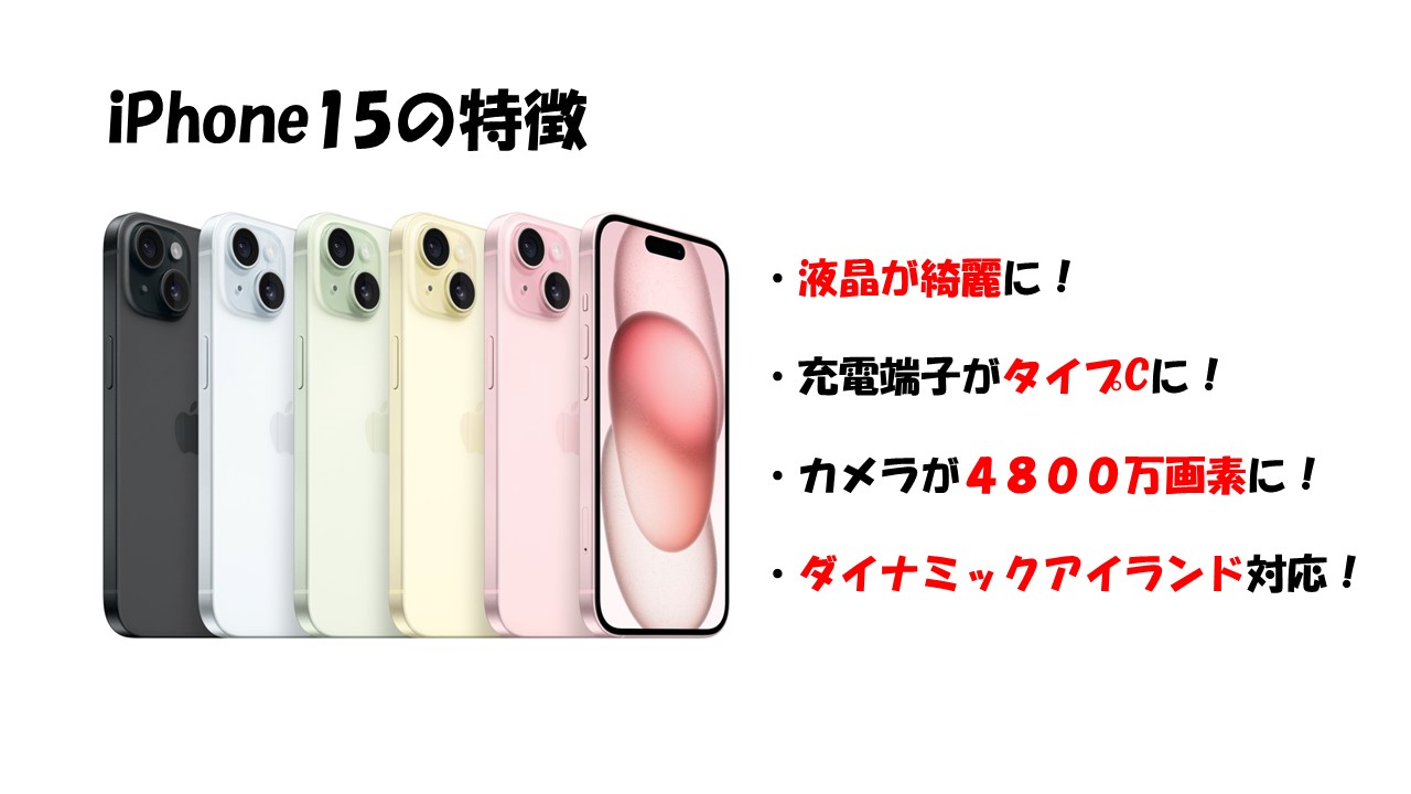 iPhone15シリーズを紹介します！ | Super Dacapo