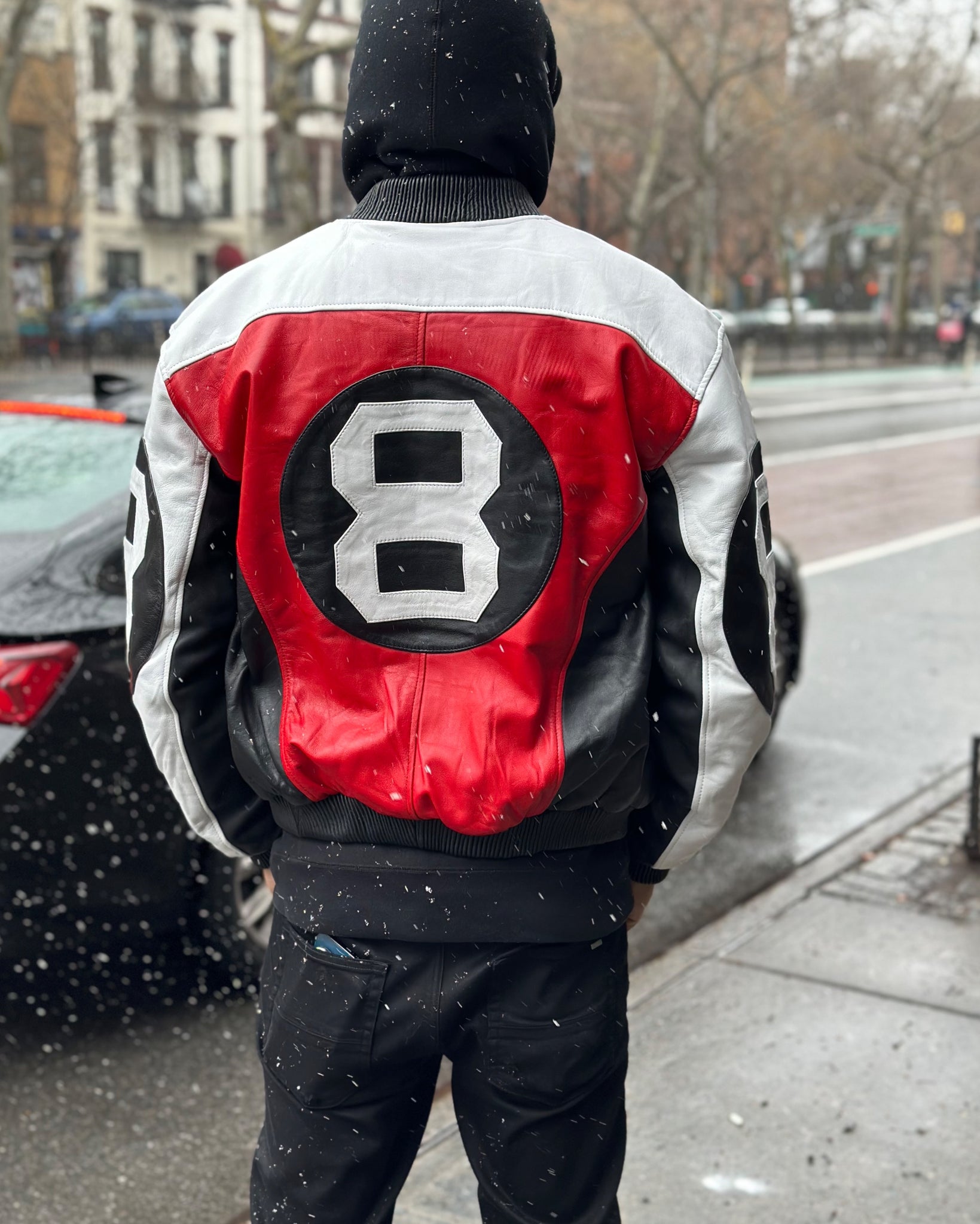 Men 8 ballball jacket | DaRucci Leather | Bomber Leather Jacket