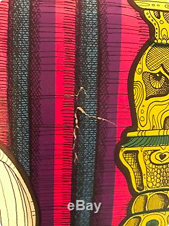 Rare 1970 Hookah Blacklight Poster Ain't Gonna Work On Dizzy's