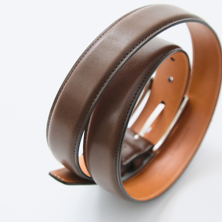 ビジネスベルト/ダークブラウン | Factelier (ファクトリエ)