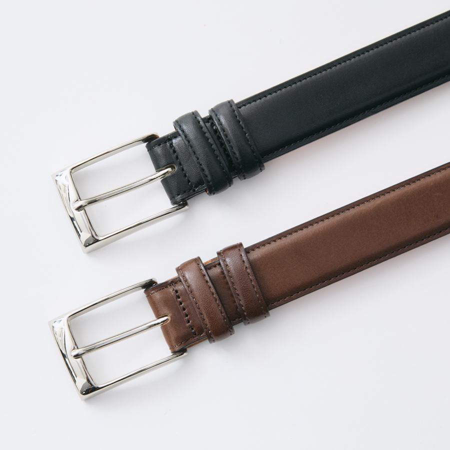 ビジネスベルト/ダークブラウン | Factelier (ファクトリエ)