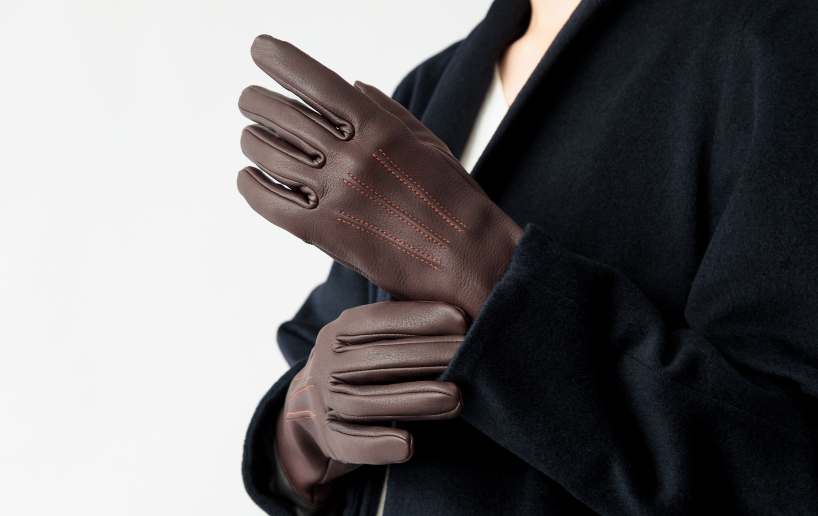 鹿革レザーグローブ/ブラック | Factelier (ファクトリエ)