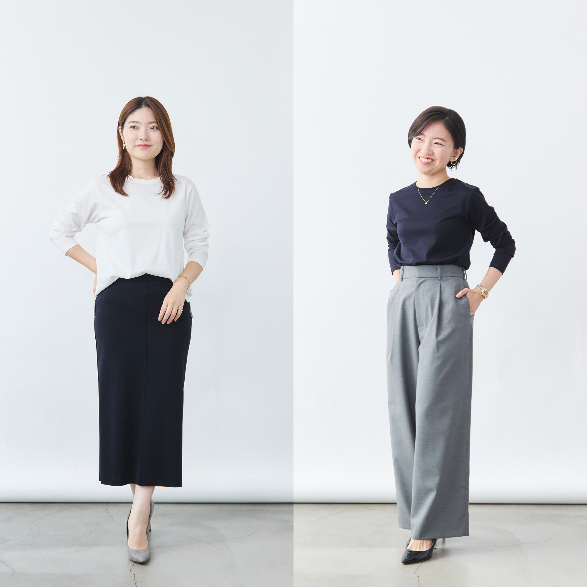 新色&新サイズ】シルクのような光沢感の長袖カットソー | Factelier