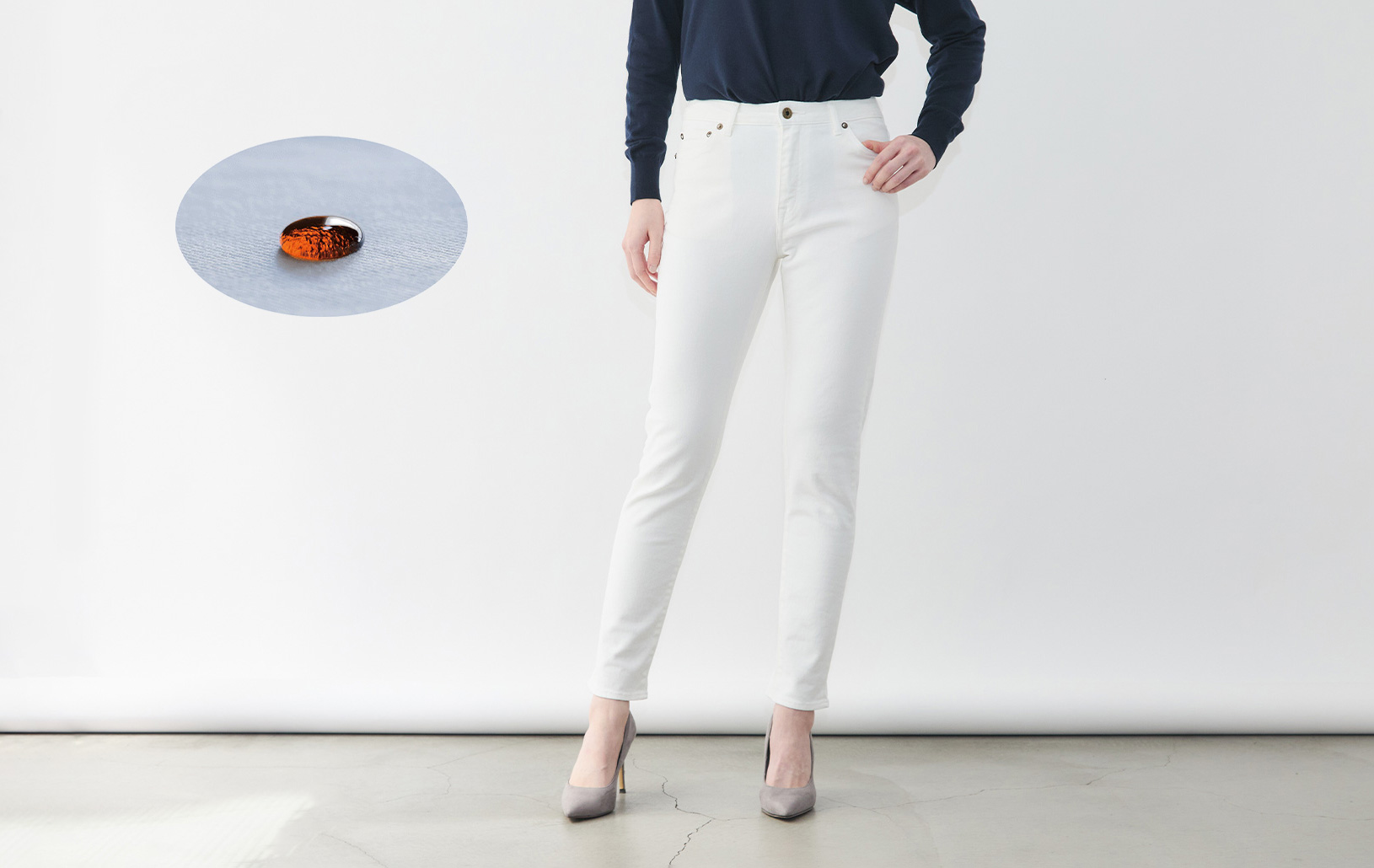 汚れをはじくホワイトパンツ/デニム | Factelier (ファクトリエ)