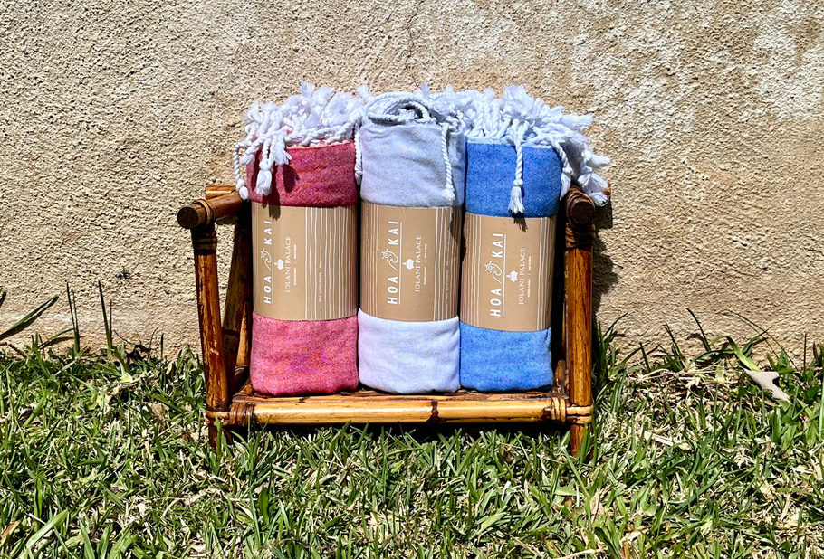 ハワイ限定！イオラニ宮殿がデザインされたオリジナルタオルケット