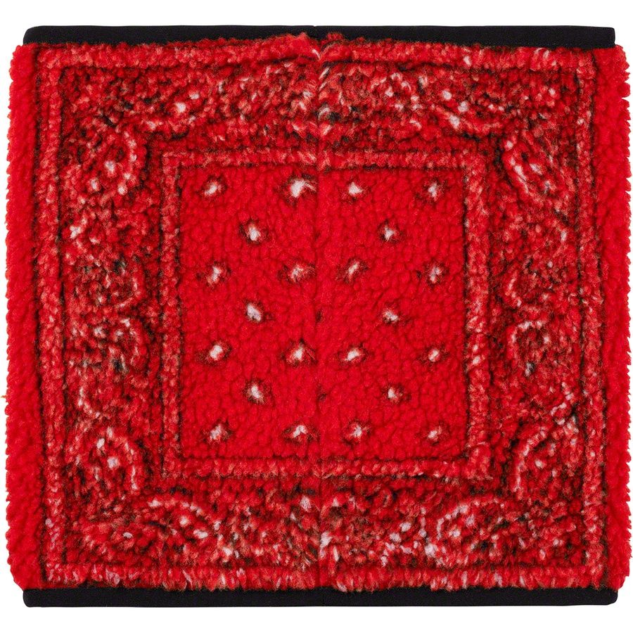 Supreme Bandana Fleece Neck Gaiter Red