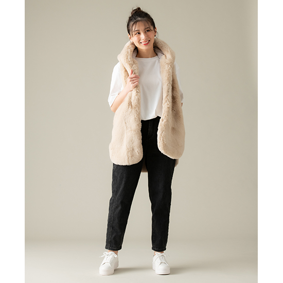 優待価格[anana]エコムートンファーベスト | KOBUNSHA SELECT SHOP