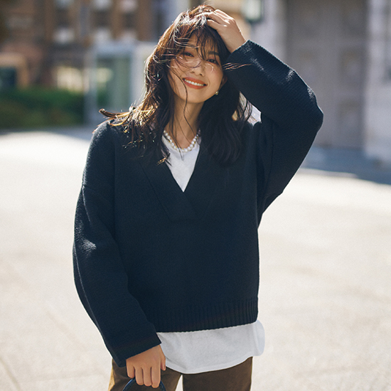 OUTER SUNSET]深Vネックニットプルオーバー | KOBUNSHA SELECT SHOP