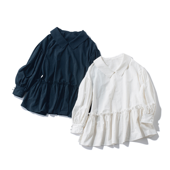 THREE SQUARE]2WAYタフタロングスリーブブラウス | KOBUNSHA SELECT