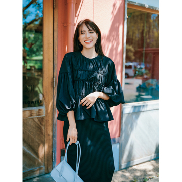 THREE SQUARE]2WAYタフタロングスリーブブラウス | KOBUNSHA SELECT