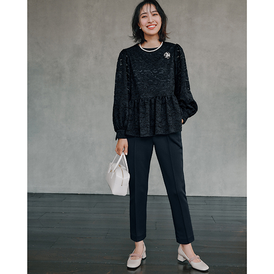 THREE SQUARE]ペプラムレースブラウス | KOBUNSHA SELECT SHOP