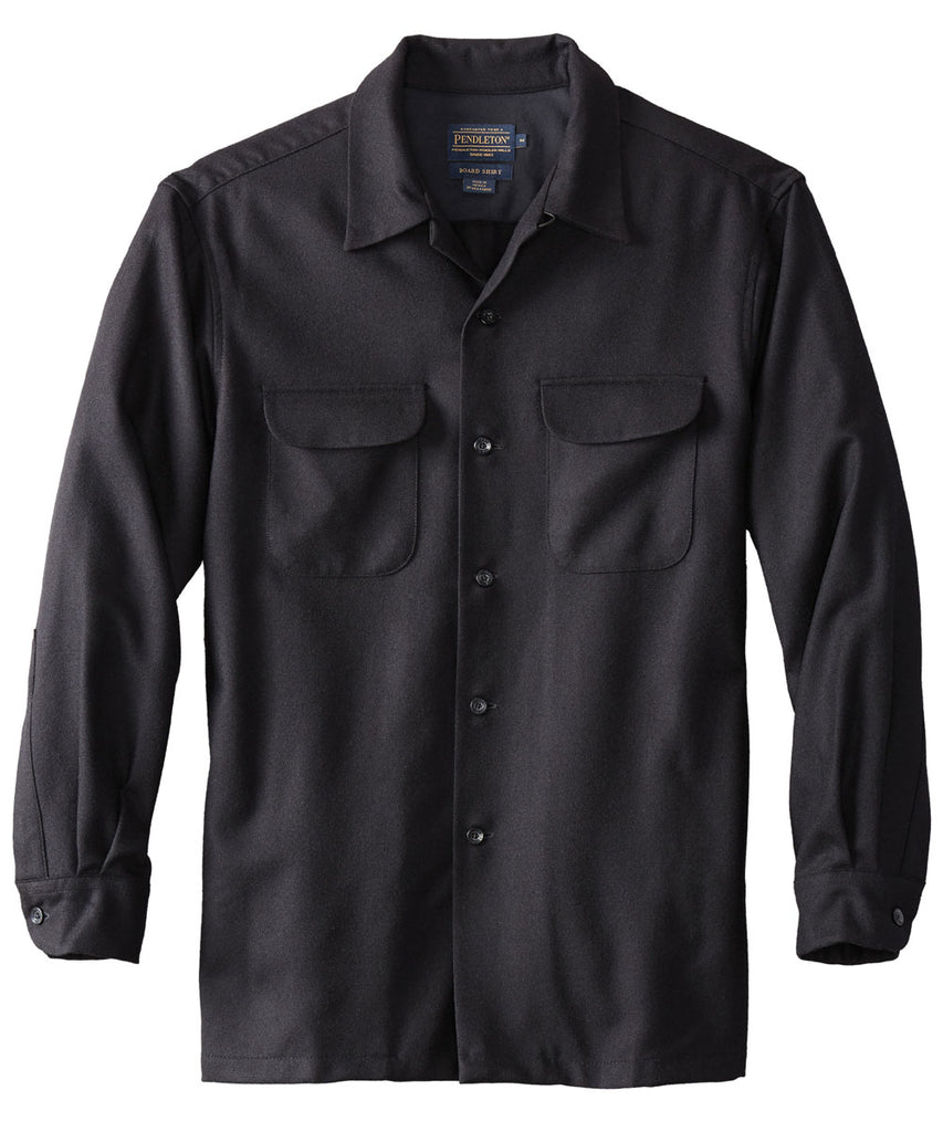 Pendleton Men's Wool Board Shirt - Black — Dave's New York