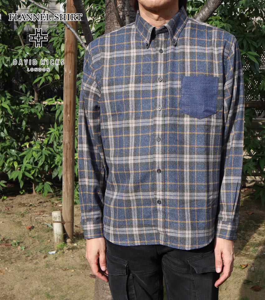 ビエラ切替ネルシャツ ネイビー M L LL – DAVID HICKS ONLINE STORE
