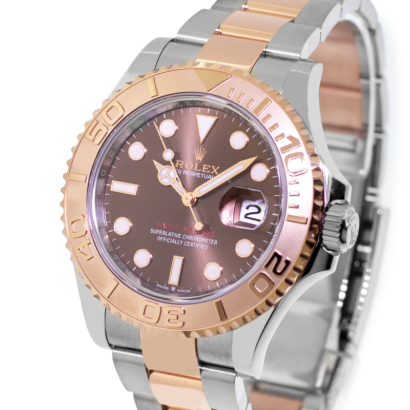 Rolex Yacht-Master 18K Rose Gold & Steel Chocolate Dial & Gold