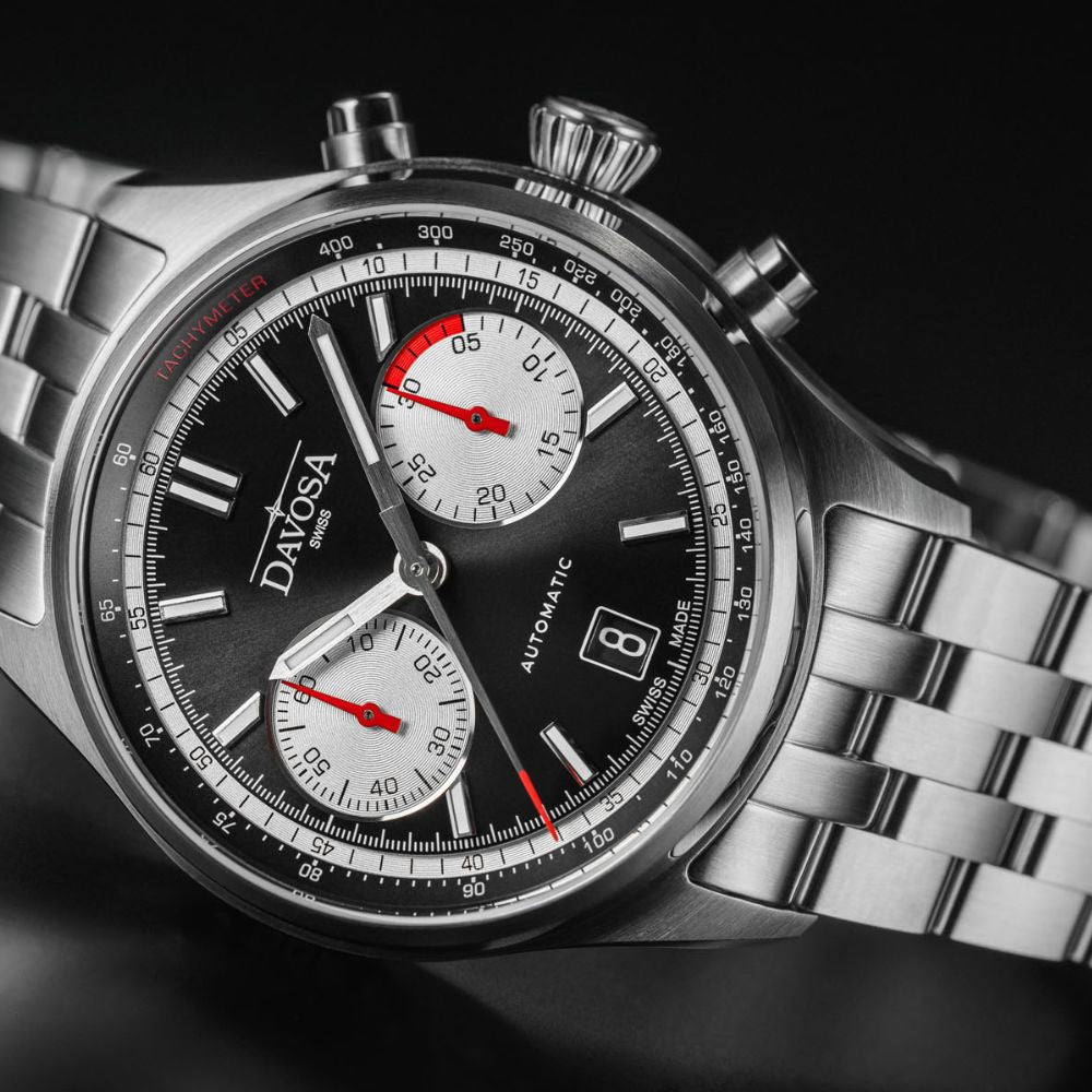 Newton Automatic Chronograph Black Pilot Rally Watch 161.536.50