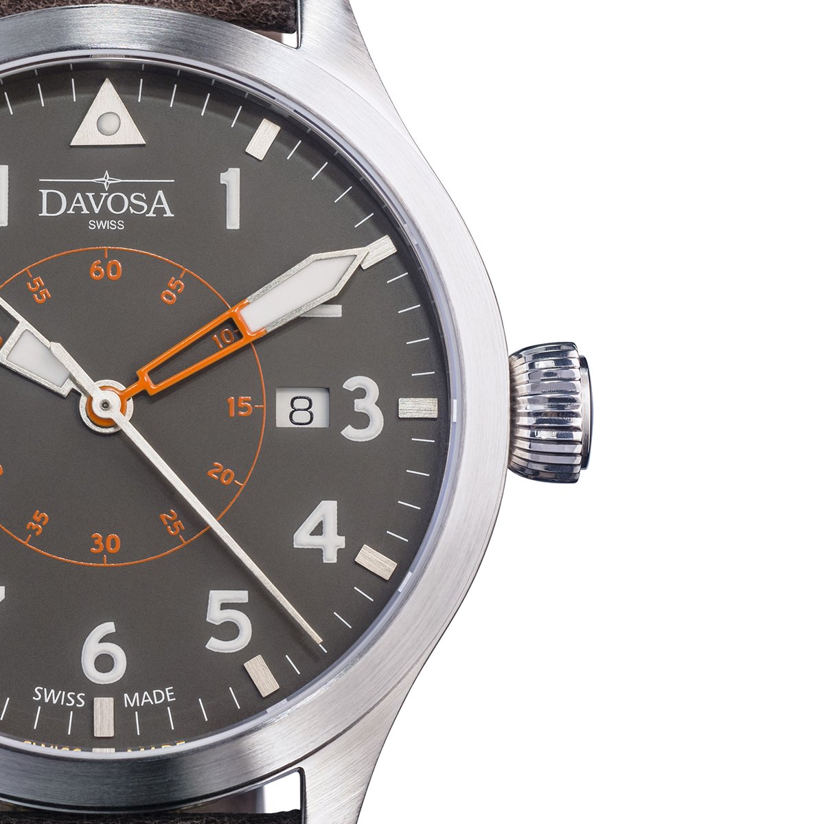 Davosa Swiss Neoteric Pilot 16156596 Men WristWatch Brown Leather