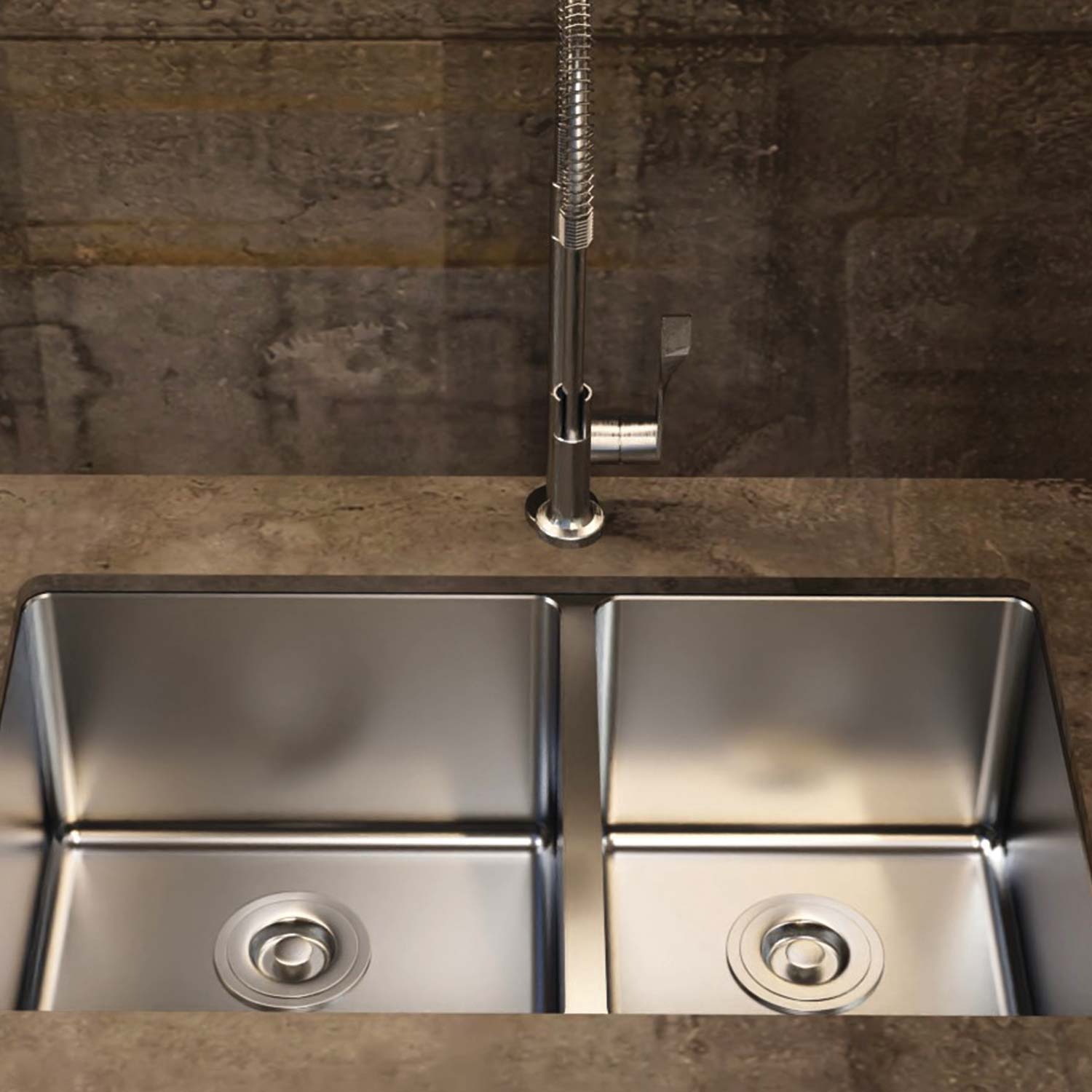 DAX 60/40 Double Bowl Undermount Kitchen Sink 32