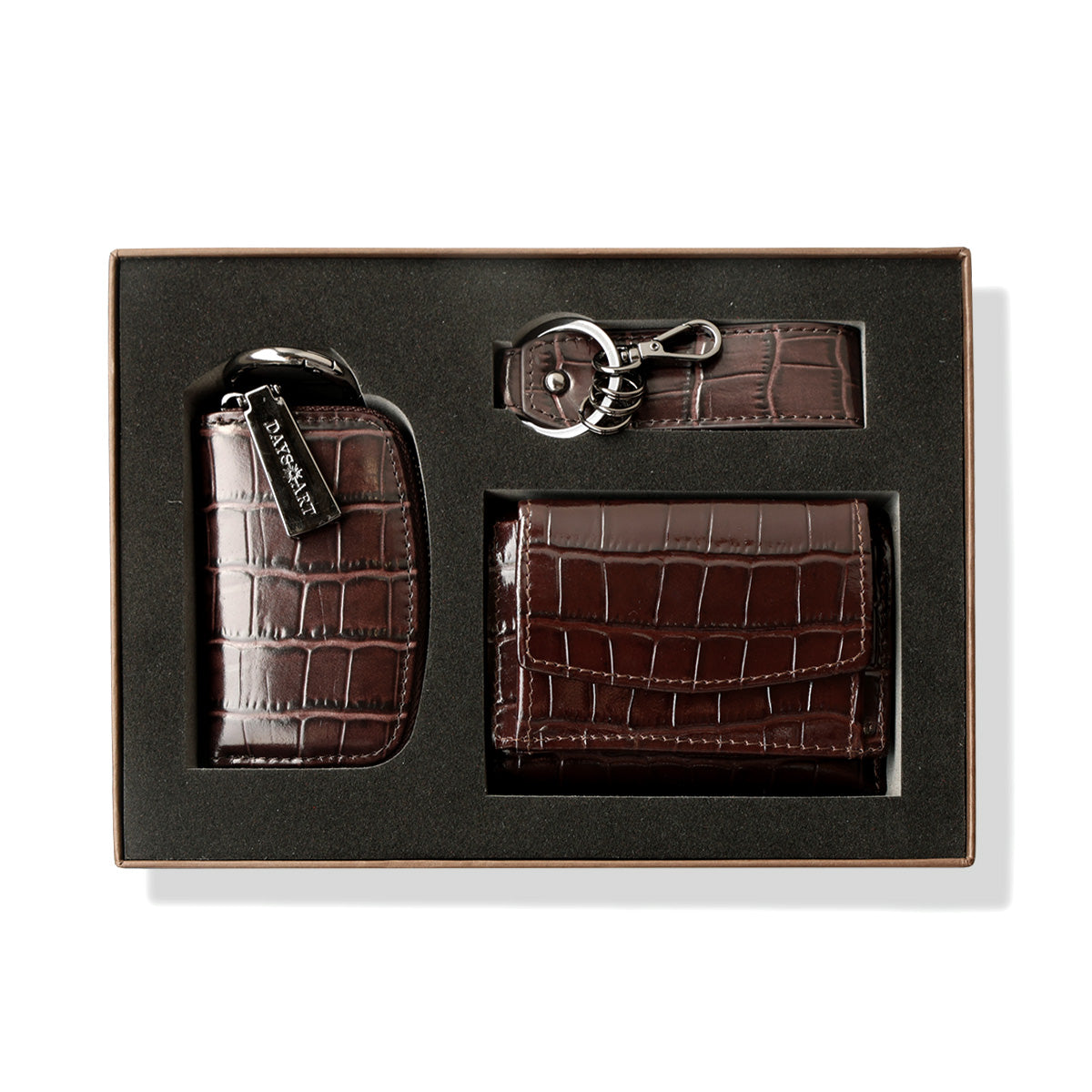 DAYSART 小さい財布 型押しクロコ 本革 日本製 レザー ギフト