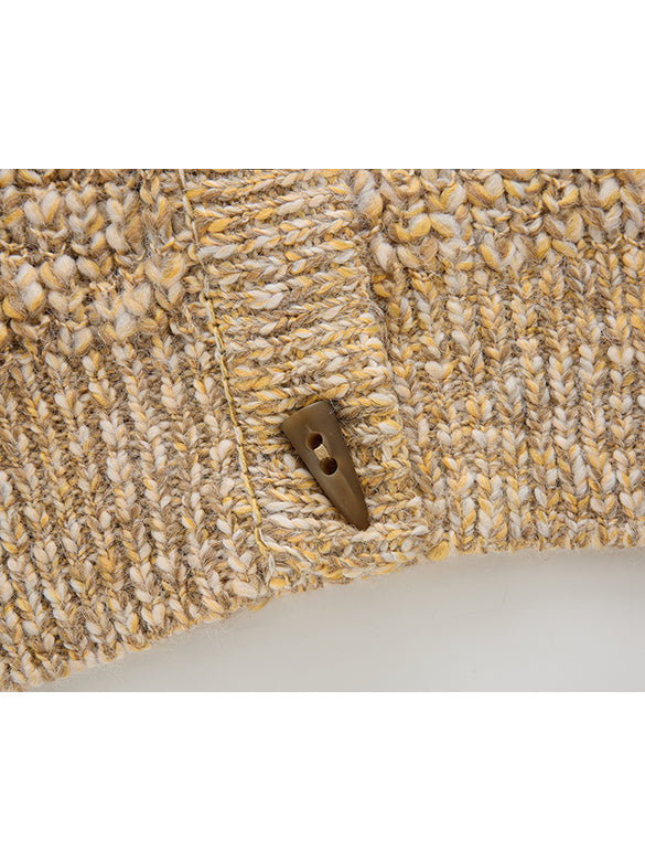 Stand Collar Knit Cardigan | d'zzit