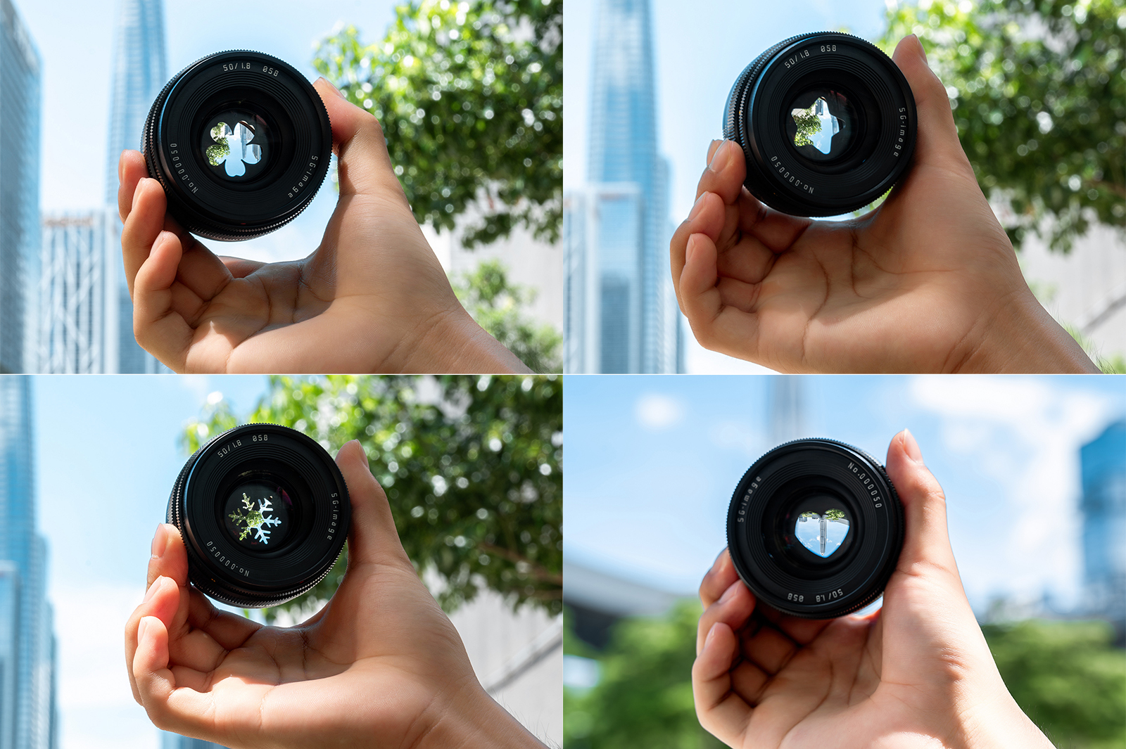 ハート型などボケを選択できるSG-image「50mm F1.8 ファントムレンズ