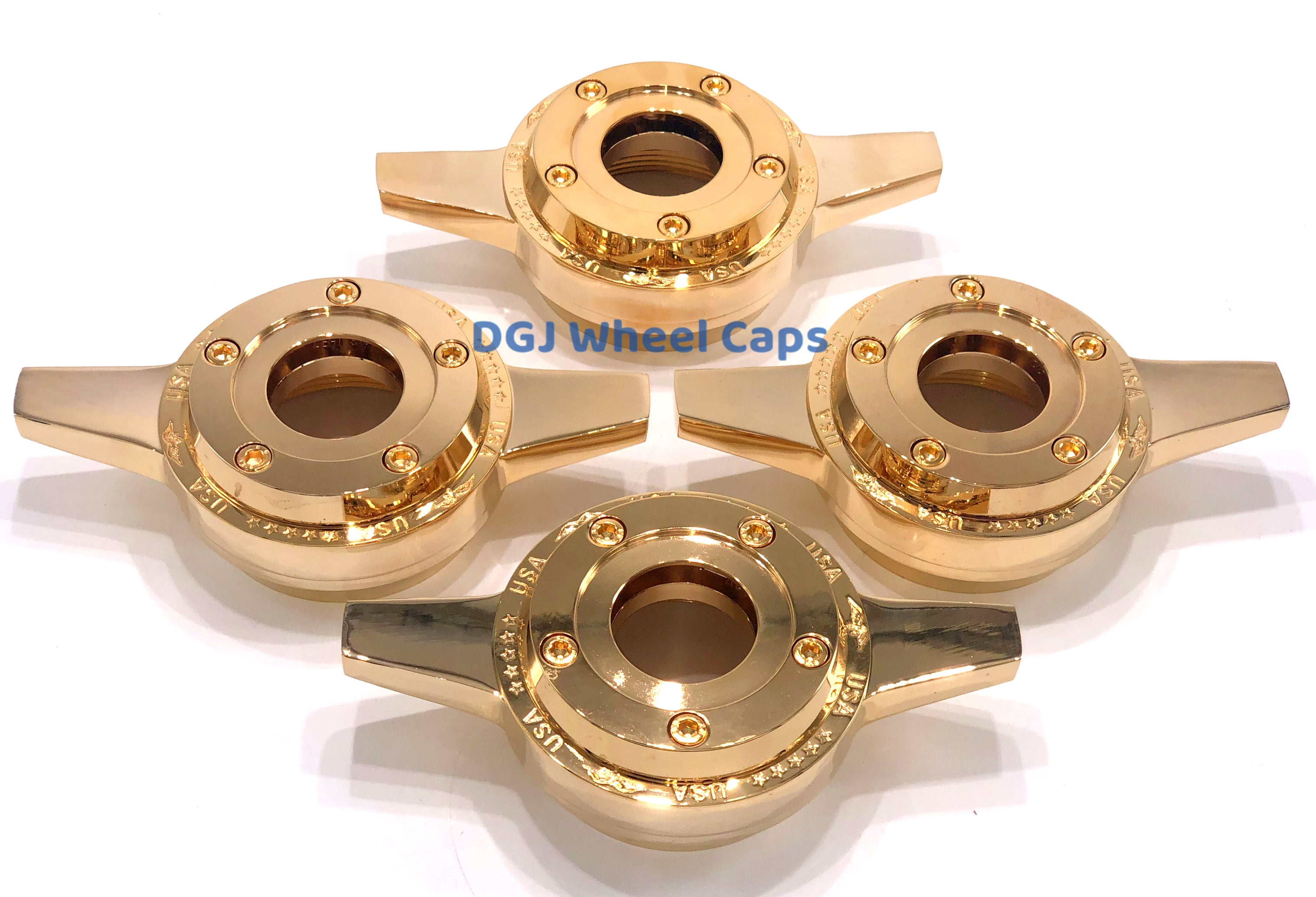 Zenith Locking Style Gold Cut Knock-Offs Spinners – DGJ Wheel Caps