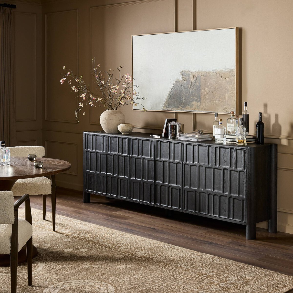 Ezri Sideboard Black Oak Four Hands