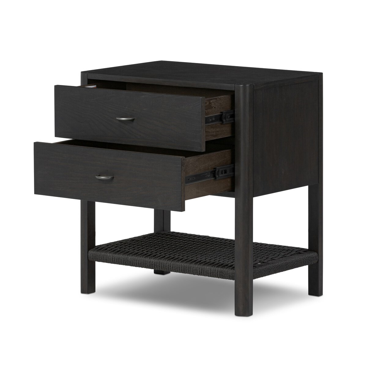 Zuma Nightstand Smoked Black Ash Veneer Four Hands