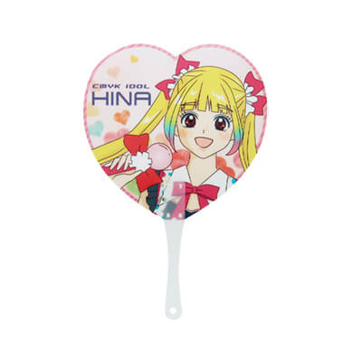 ハートうちわ(取っ手付きタイプ)(216-04) | 販促・ノベルティなら大同