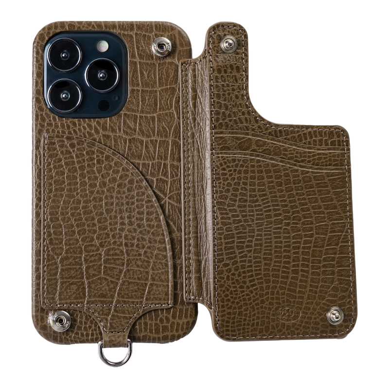 POCHE FLAT CROCO iPhone14Pro