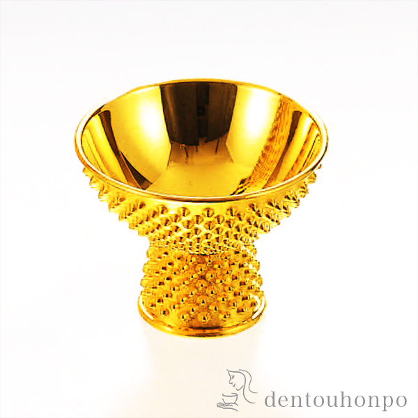 送料無料】 純金 高台猪口 霰 100g 単品 / 高級 コレクション 美術品